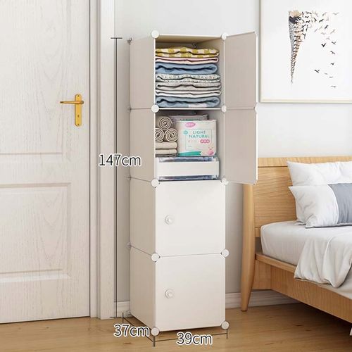 SZAFA MODUŁOWA GARDEROBA UBRANIOWA BIAŁA REGAŁ na Arena.pl