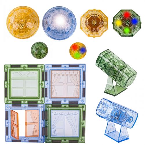 WOOPIE Klocki Magnetyczne Konstrukcyjne Świecące 3D Park Dinozaurów 124el. na Arena.pl