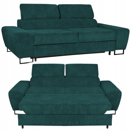Sofa kanapa Savio salon Family meble zielony sztruks reg zagłówek na Arena.pl
