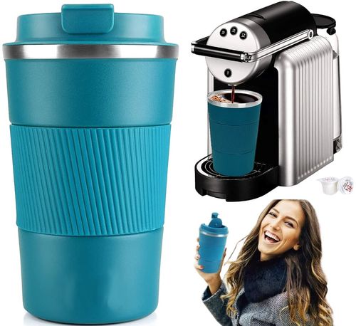 Kubek termiczny na kawę 510ML butelka termos napój  C61_Niebieski na Arena.pl