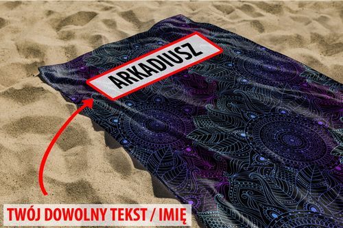 RĘCZNIK Mandala z twoim dowolnym tekstem 150x70cm 044H na Arena.pl