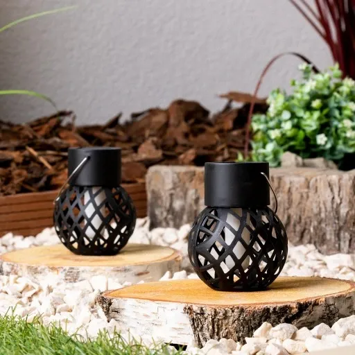 4x LAMPION SOLARNY LED WISZĄCY LAMPA EFEKT PŁOMIEŃ OGIEŃ LATARENKA OGRODOWA zdjęcie 4