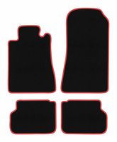 Dywaniki welurowe CARLUX-RED do Mercedes CL W140 Coupe, czarne/czerwone