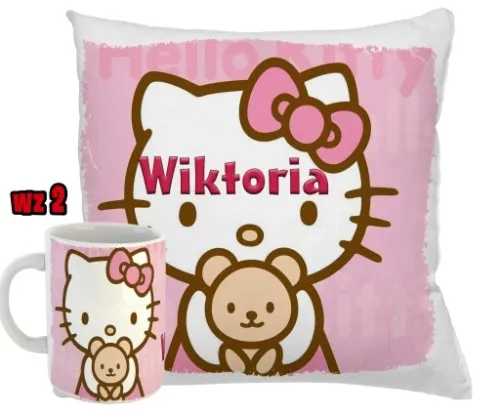 KUBEK + PODUSZKA zestaw HELLO KITTY RÓŻNE WZORY na Arena.pl