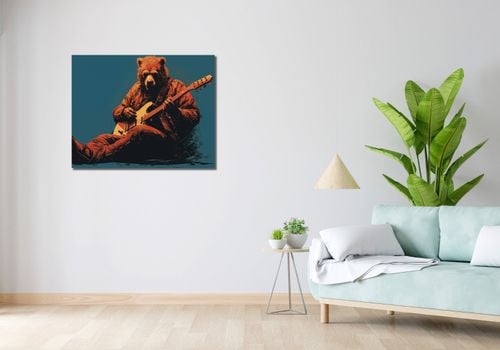 Obraz 90x70cm Niedźwiedzie Granie na Arena.pl