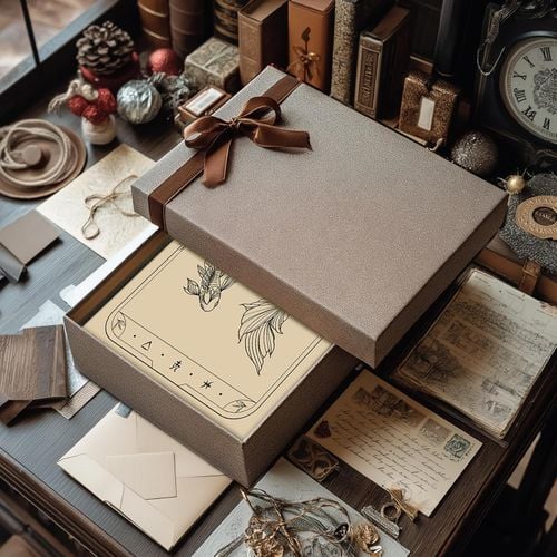 Obraz na Płótnie Czarna Rama 40x60 cm Dekoracja Gotycka Tarot Ryby Księżyc na Arena.pl