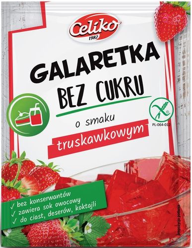 21x Galaretka truskawka cytryna owoce leśne bez cukru 14g CELIKO MIX SMAKÓW na Arena.pl