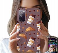 ETUI DO SAMSUNG GALAXY S20 LITE - CASE Z KAWĄ ROGALIKAMI I ZIARNAMI W TLE