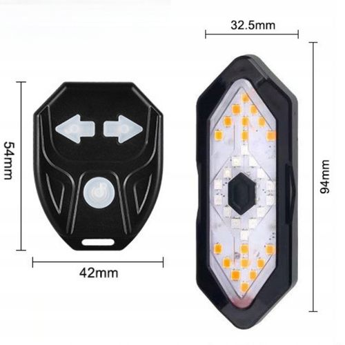 MOCNE LAMPKI ROWEROWE KIERUNKOWSKAZY OŚWIETLENIE PRZÓD TYŁ LED WODOODPORNE na Arena.pl
