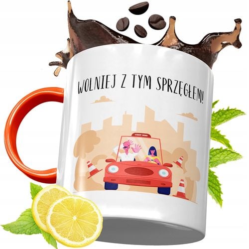 Kubek Pomarańczowy Dla Instruktora Prezent Z Nadrukiem Ze Zdjęciem na Arena.pl