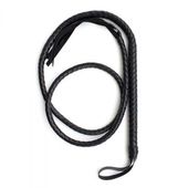 Długi Mocny Pejcz Z Rączką I Uchwytem Frusta Indy Flog Whip Black