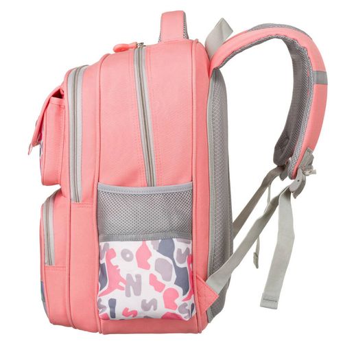 szkolny, różowy plecak z oddychającego poliestru z pasem na Arena.pl