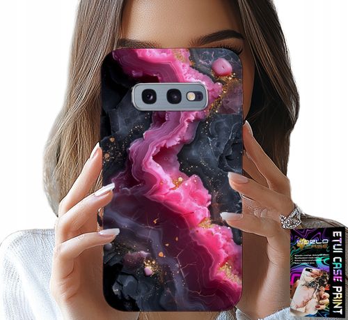 ETUI DO SAMSUNG GALAXY S10E - RÓŻOWY MARMUREK PLECKI, MODNE WZORY na Arena.pl