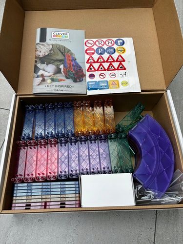 Cleverclixx klocki magnetyczne 80el Large Race Track Pastel na Arena.pl