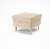 Podnóżek pufa Carl styl skandynawski do fotela 50x50x40 beżowy S1
