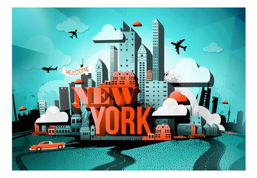 Fototapeta - Welcome New York 100x70 na Arena.pl