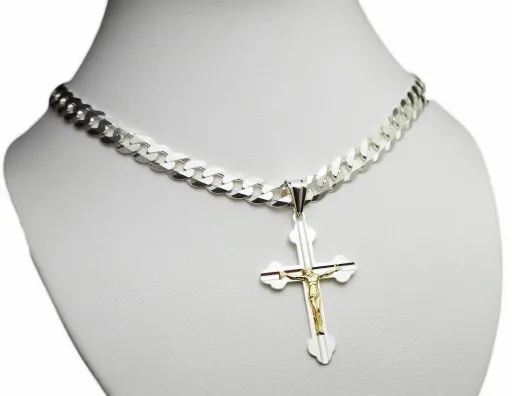 Elegancki Srebrny Łańcuszek Męski Pancerka 60 cm zdjęcie 2