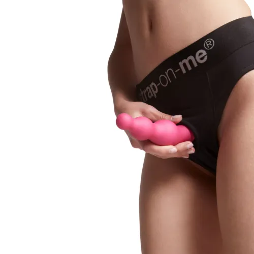 strap-on-me beads plug metallic raspberry pink l silikonowy 14,8 cm na Arena.pl