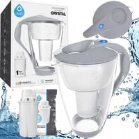 Dzbanek filtrujący szklany do wody Dafi CRYSTAL LED Szary + wkład