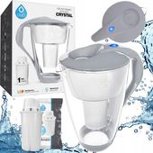 Dzbanek filtrujący szklany do wody Dafi CRYSTAL LED Szary + wkład