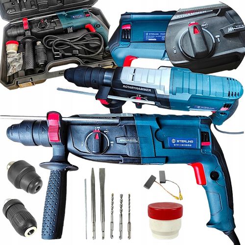 MŁOTOWIERTARKA WIERTARKA MŁOT UDAROWY 2950W SDS+ ZESTAW + WALIZKA na Arena.pl