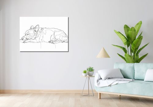 Obraz 100x70cm Śpiący Psiak na Arena.pl