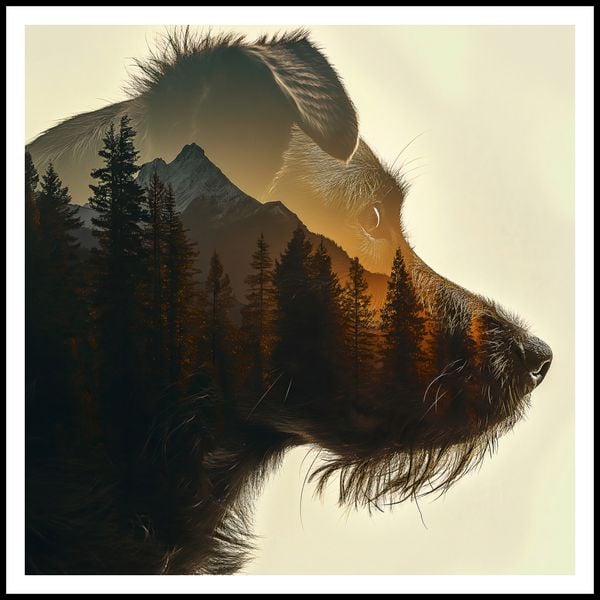 Plakat 90x90cm Psi Duch Lasu zdjęcie 3