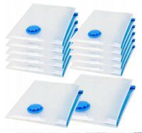 ZESTAW WORKI PRÓŻNIOWE NA POŚCIEL UBRANIA RĘCZNIKI KOCE 12szt 4 ROZMIARY