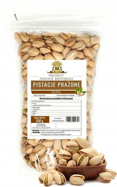 PISTACJE PRAŻONE SOLONE 500g - Fundacja Braterska zdjęcie 1