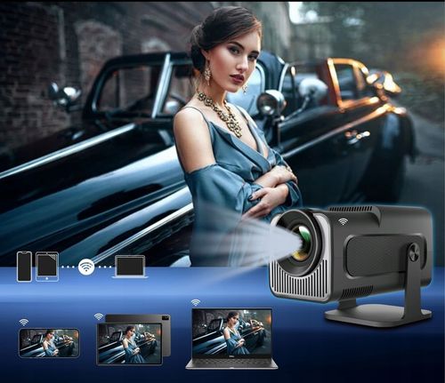 PROJEKTOR RZUTNIK ANDROID TV WIFI LED MINI PRZENOŚNY SMART GŁOŚNIK na Arena.pl