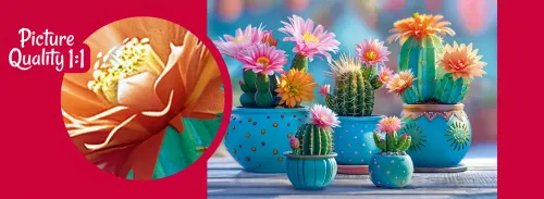 Puzzle 1000 elementów. Kwitnące kaktusy 30868 na Arena.pl
