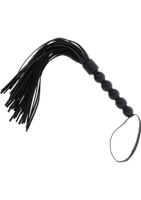 Short Beaded Flogger Whip Black