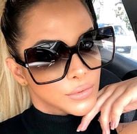 Okulary Damskie blogowe duże muchy przeciwsłoneczne O47_Cieniowane