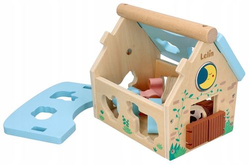 Obora drewniana Zwierzątka z farmy Sorter Zabawka dla rocznego dziecka na Arena.pl