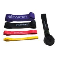 Zestaw 4 taśm gum treningowych MASTER Latex Power Bands 2-55 kg
