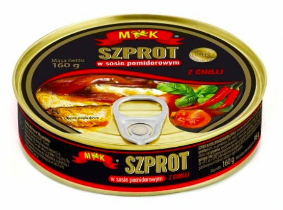MK SZPROT W POMIDORACH Z CHILLI 160G zdjęcie 1