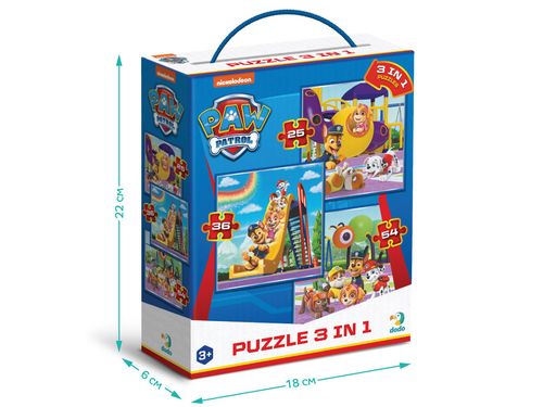 Puzzle Psi Patrol 3W1, Plac Zabaw, Ilość Elementów 25, 36, 54, Dodo, 200578 na Arena.pl
