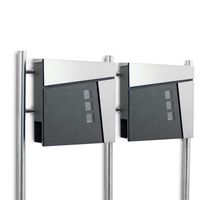 18442 Podwójna skrzynka pocztowa stojąca grafitowa na stojaku