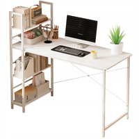 Biurko komputerowe stolik loft białe młodzieżowe z regałem półkami 120 cm