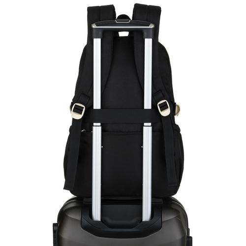 młodzieżowy plecak szkolny z poliestru w czarnym kolorze z przegrodą na Arena.pl