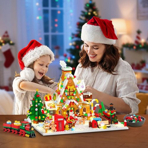 KALENDARZ ADWENTOWY KLOCKI DOMEK Z PIERNIKA CHOINKA MIKOLAJ LED 1763szt 24× na Arena.pl