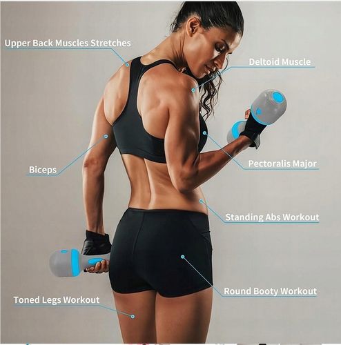 HANTLE REGULOWANE 2 X 5 KG ZESTAW STAL ANTYPOŚLIZGOWE SOLIDNE 10 KG na Arena.pl