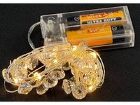 lampki na druciku 20led ciepłe światło  kryształki 613 warm white