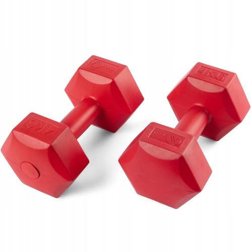 HANTLE BITUMICZNE 2x4KG HANTELKI HEXAGONALNE CIĘŻARKI DO ĆWICZEŃ FITNESS na Arena.pl