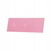 PANEL SZKLANY 1+1+1 (3 PUSZKI) - RÓŻOWY LIVOLO