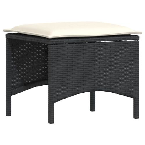 5-cz. zestaw wypoczynkowy do ogrodu, poduszki, czarny rattan PE na Arena.pl