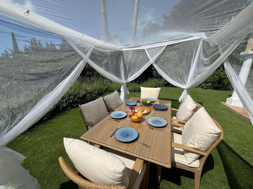 Moskitiera 4.5×2.5 m UB-STORE biała do tarasu altany i ogrodu POWYSTAWOWA na Arena.pl