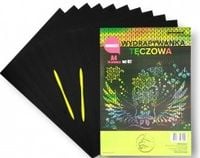wydrapywanka tęczowa  a4 a'10 multicolor wz-02 + 2 rylce