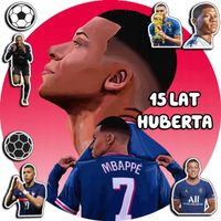 OPŁATEK NA TORT 20CM - PIŁKA NOŻNA MBAPPE KYLIAN + IMIĘ + ! 15CM 18CM