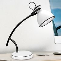 Lampa stołowa ZUMBA 41-72085 metalowa regulowany reflektorek biały czarny